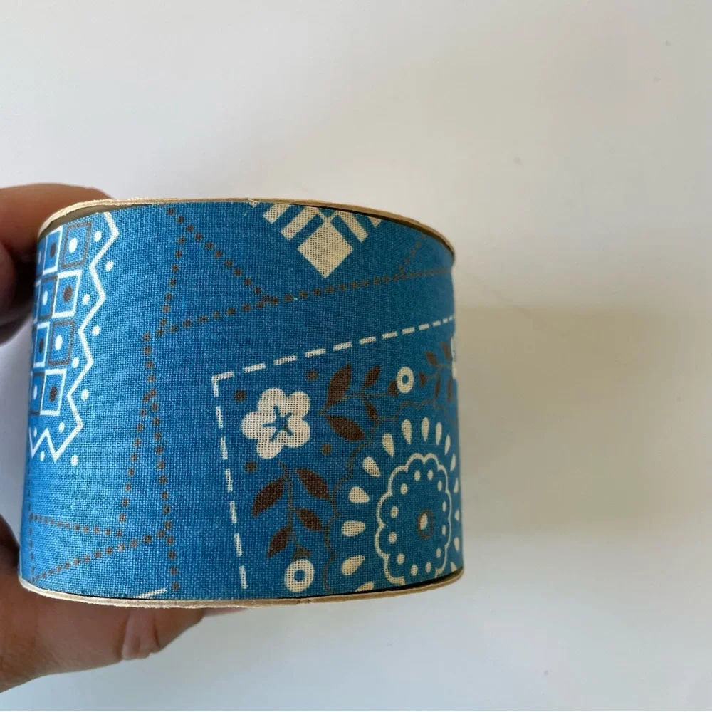 Vintage Princo Blue Bandana Pattern Ribbon
